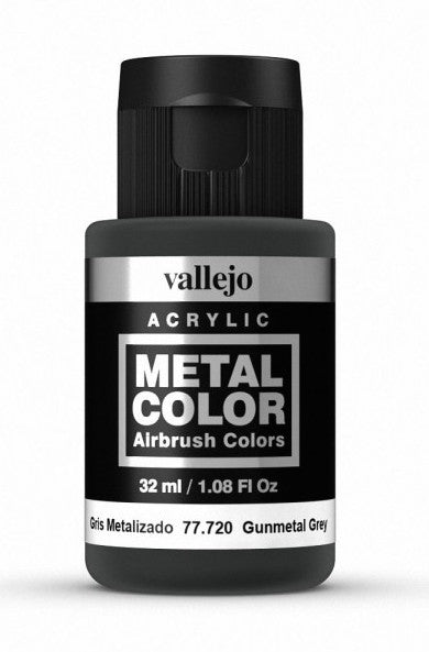 Vallejo 77.720 Gunmetal Grey Metal Color 32ml Bottle