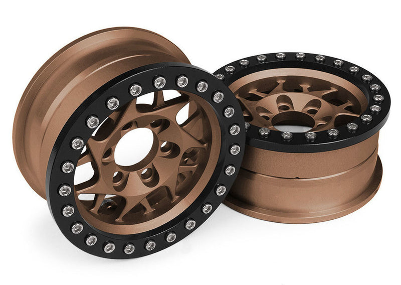 Vanquish Products VPS07716 KMC 1.9 XD127 Bully Beadlock Wheel Bronze Anodized 1 Pair