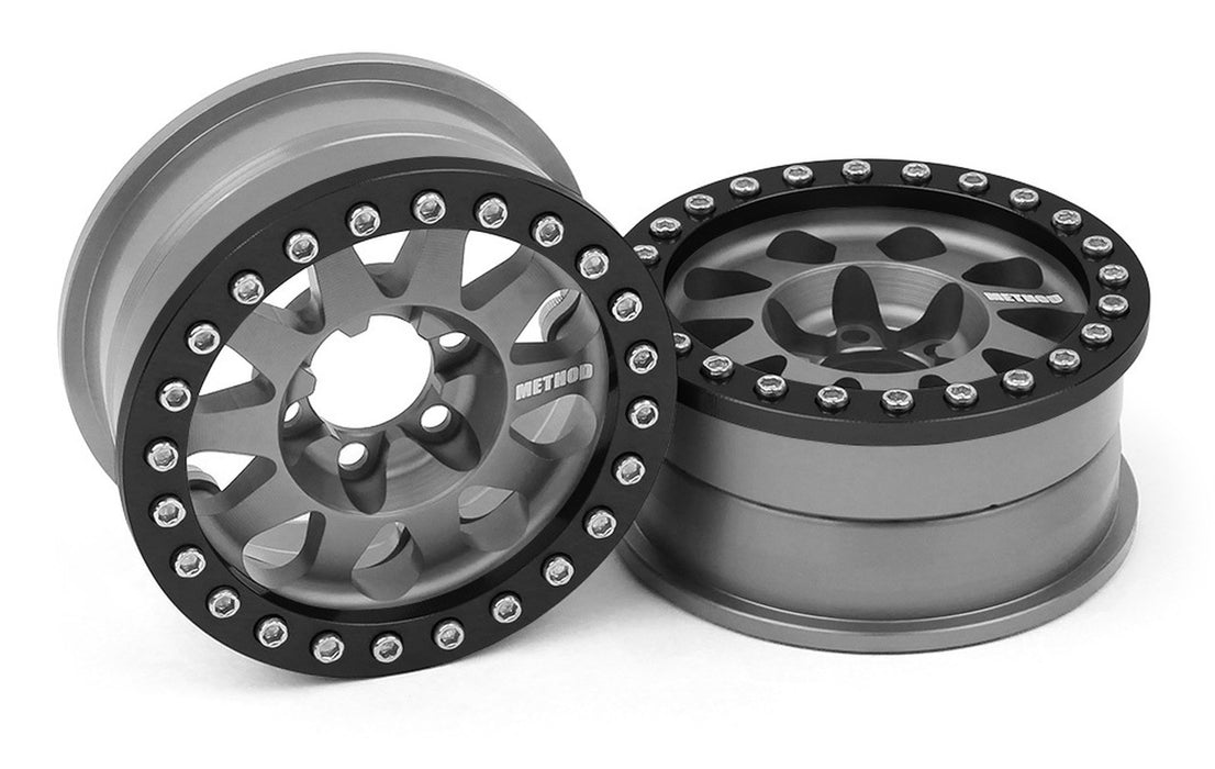 Vanquish Products VPS07758 Method 1.9 Beadlock Race Wheel 101 Grey Anodized Aluminum V2 1 Pair