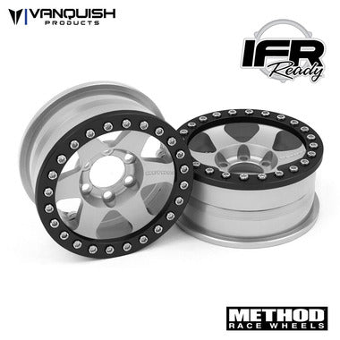 Vanquish Products VPS07764 Method 1.9 Beadlock Race Wheel 310 Clear Anodized Aluminum 1 Pair