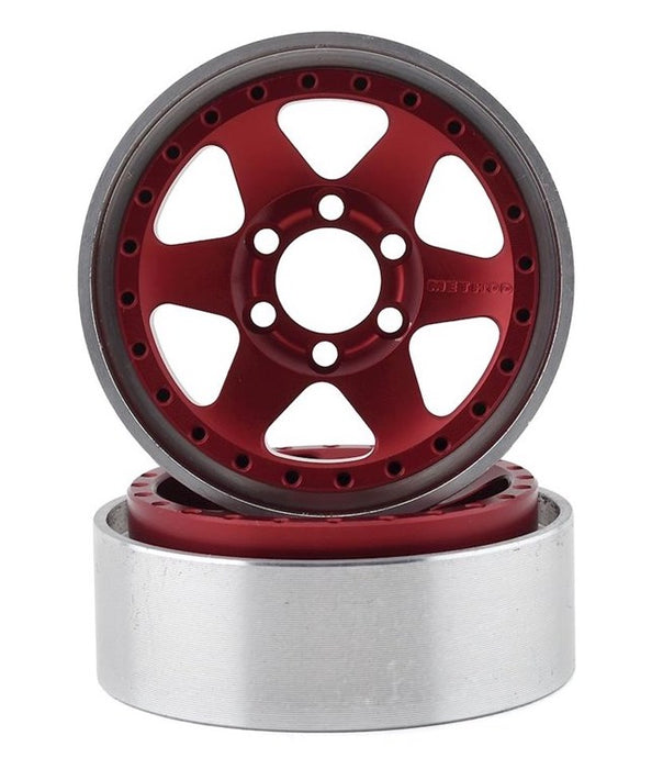 Vanquish Products VPS07766 Method 1.9 Beadlock Race Wheel 310 Red Anodized Aluminum 1 Pair