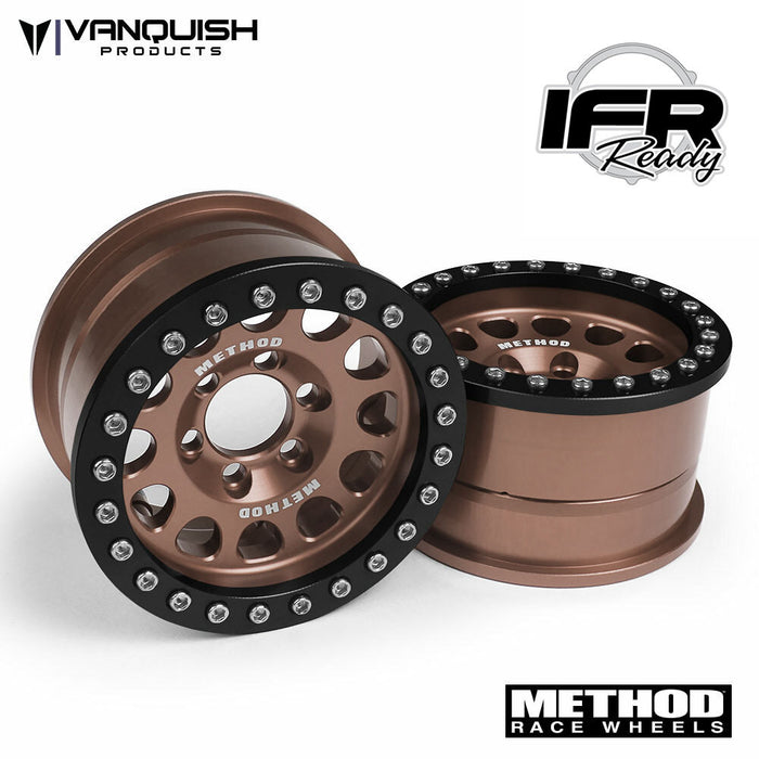 Vanquish Products VPS07920 Bronze and Black Method 105 1.9" Beadlock Wheel (1 Pair)