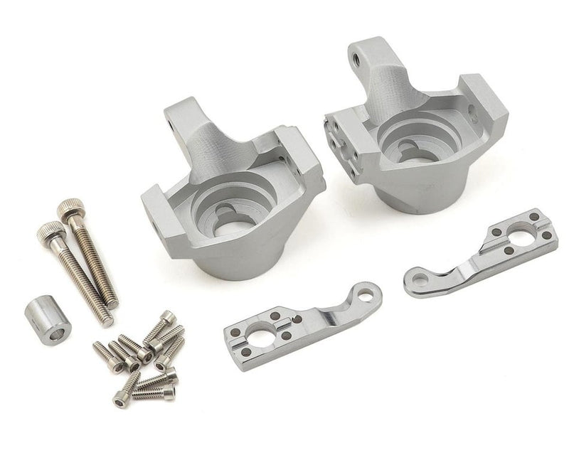 Vanquish VPS02901 Silver Aluminum Steering Knuckles for Axial SCX10 II
