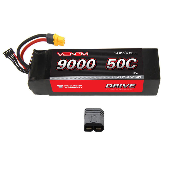 Venom 15189 DRIVE 14.8V 4S 9000mAh LiPo Battery with Uni 2.0 Traxxas Plug