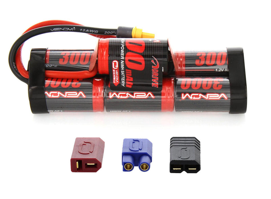 Venom 1532-7 8.4V 3000mAh 7 Cell NiMH Hump Battery with Universal Plug