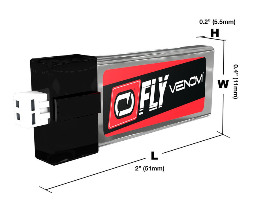 Venom 25001X4 FLY 180mAh 3.7V 45C LiPo Battery with E-Flite MCX Plug