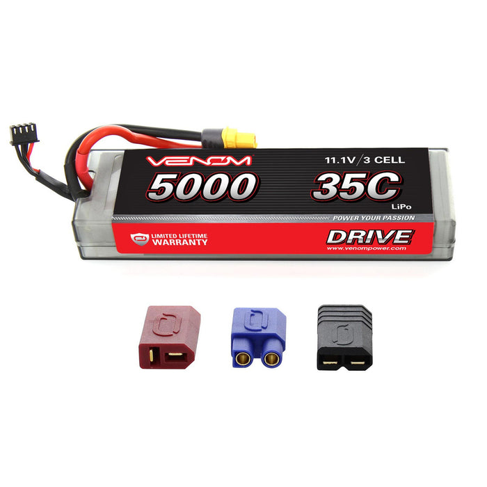 Venom DRIVE 15128 3S 11.1V 5000mAh 35C Hardcase LiPo Battery with Uni Plug