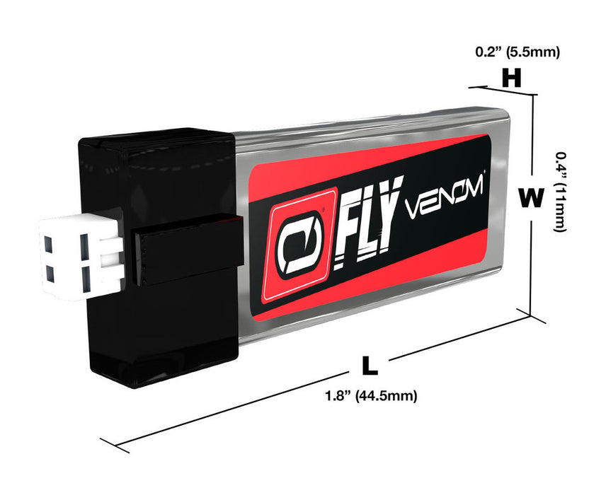 Venom FLY 25084x4 150mAh 1S 3.7V 30C LiPo Battery with JST/MCX 4 Pack