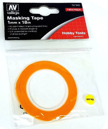 Vallejo 7002 Precision Masking Tape 1mm x 18m 2 Pack