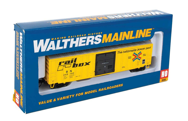 Walthers 910-1827 HO 50' ACF Boxcar ex-Railbox Burlington Northern Patch BN 249182