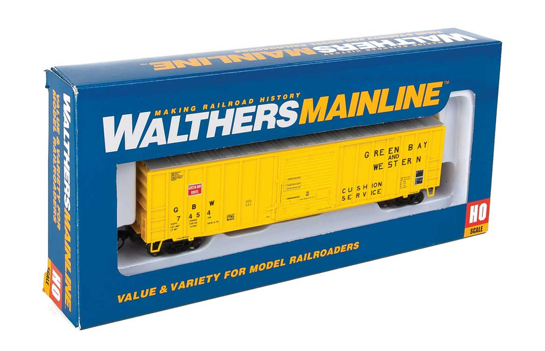 Walthers 910-1828 HO 50' ACF Boxcar Green Bay and Western GBW 7454