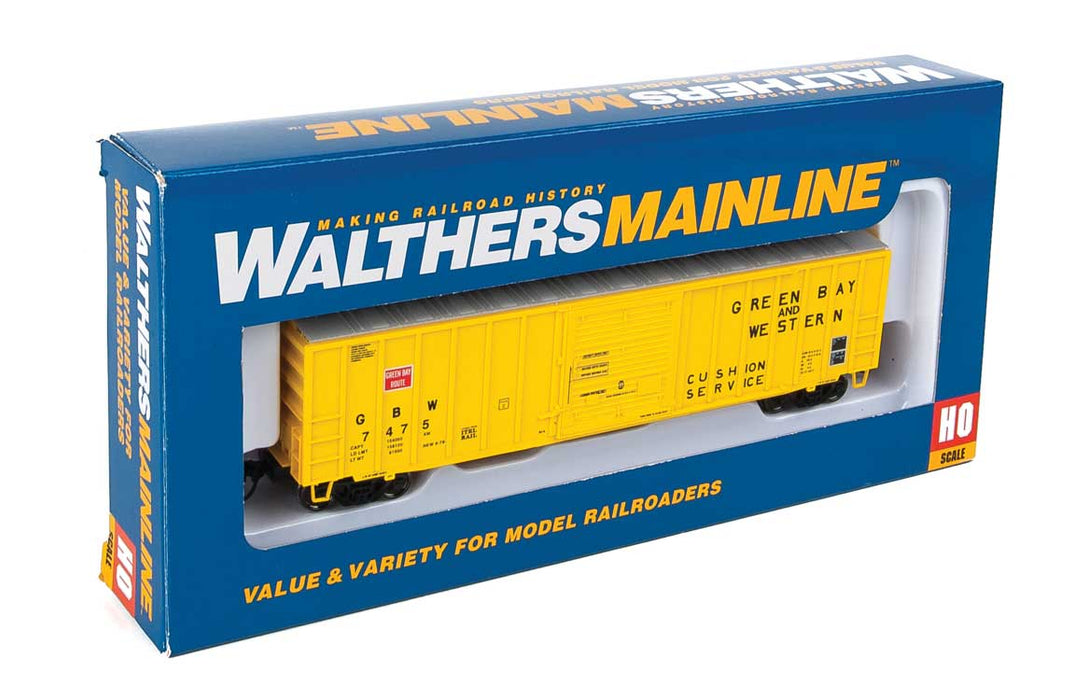 Walthers 910-1829 HO 50' ACF Boxcar Green Bay and Western GBW 7475
