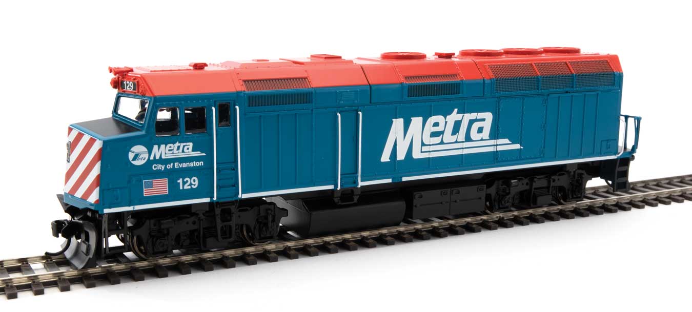Walthers 910-19473 HO Scale EMD F40PH Metra 129 with DCC & Sound