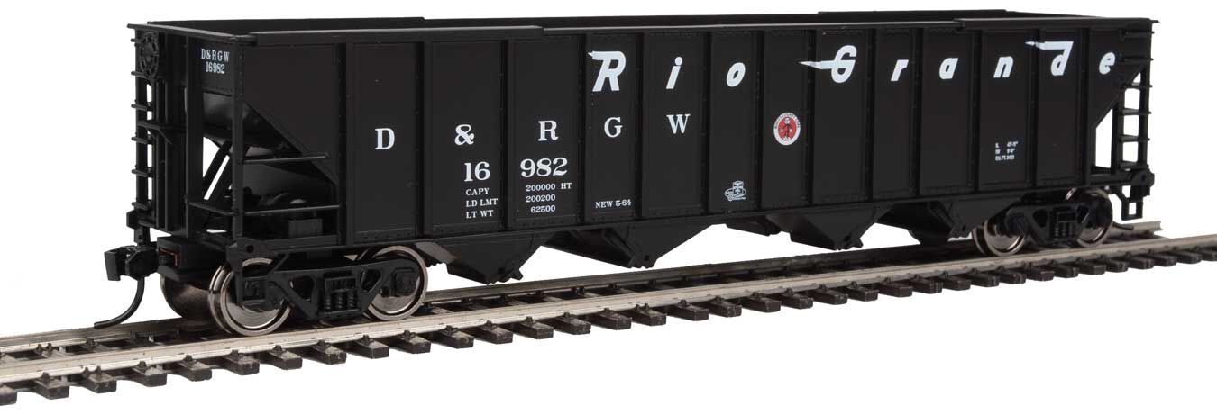 Walthers 910-1992 HO Scale 4 Bay 100 Ton Hopper Rio Grande D&RGW 16982