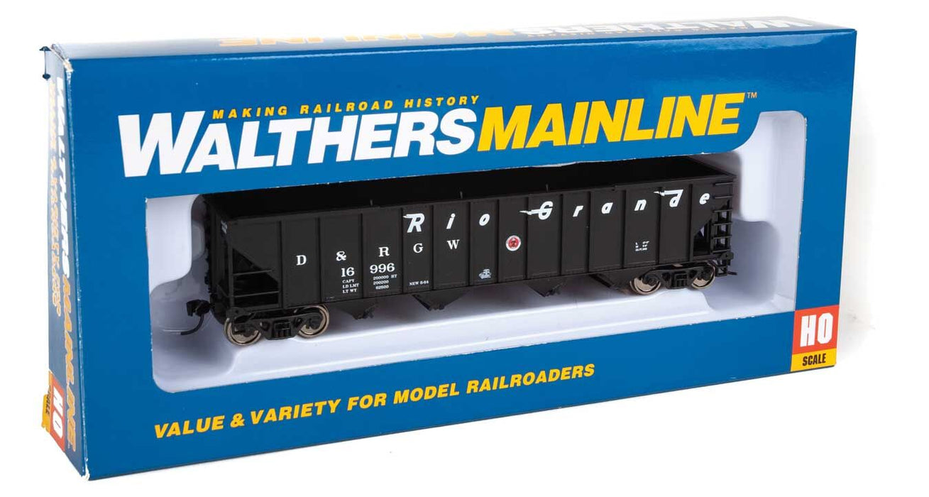 Walthers 910-1994 HO Scale 4 Bay 100 Ton Hopper Rio Grande D&RGW 16996