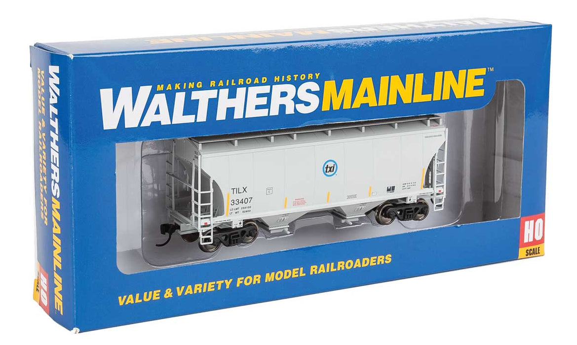 Walthers 910-7551 HO 39' Trinity 3281 2-Bay Covered Hopper txi TILX 33407