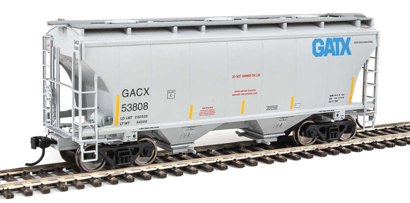Walthers 910-7555 HO 39' Trinity 3281 2-Bay Covered Hopper GATX/GACX 53808