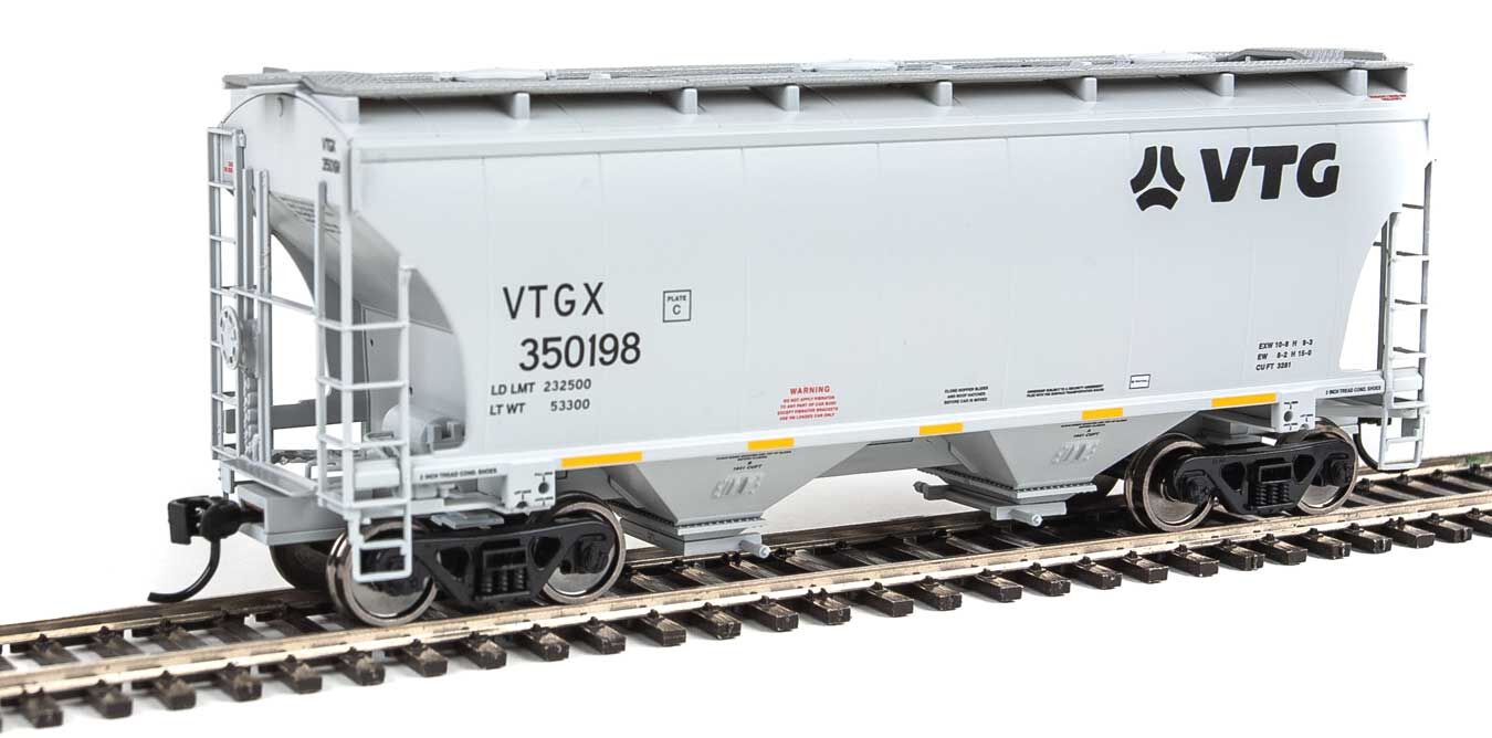 Walthers 910-7563 HO 39' Trinity 3281 2-Bay Covered Hopper VTG North America VTGX 350198