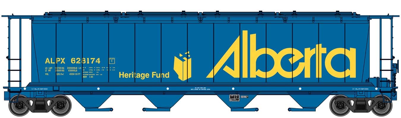 Walthers 910-7805 HO 59' Cylindrical Hopper Alberta ALPX 628267