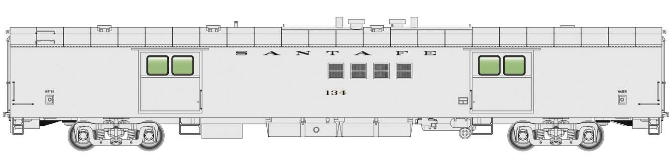 Walthers 920-827 HO Scale Santa Fe Denver Connection 3 Car Deluxe Edition Consist
