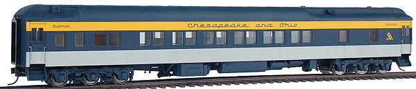 Walthers 932-10018 HO Scale 82' PS 12-1 Heavyweight Sleeper Chesapeake & Ohio C&O - NOS