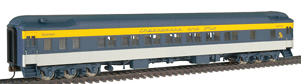 Walthers 932-10215 HO Scale Pullman Heavyweight 14 Section Sleeper Chesapeake & Ohio C&O - NOS