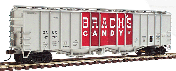 Walthers 932-3689 HO Scale 50' Airslide Covered Hopper Brach's Candy GACX 47780 - USED