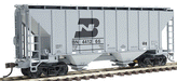 Walthers 932-5372 HO Scale Trinity 2 Bay Covered Hopper Burlington Northern BN 441266 Like New USED