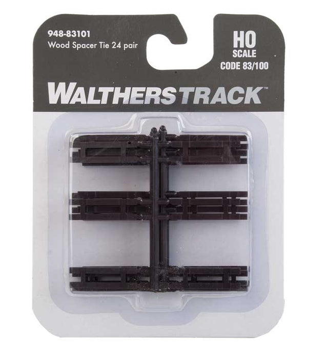Walthers 948-83101 HO Scale Code 83 or Code 100 Wood Tie Flex Track Spacers 24 Pack