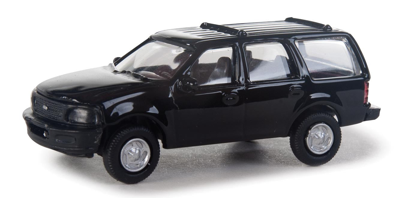 Walthers 949-12042 HO Scale Black Ford Expedition Special Service Vehicle with Police Decals 