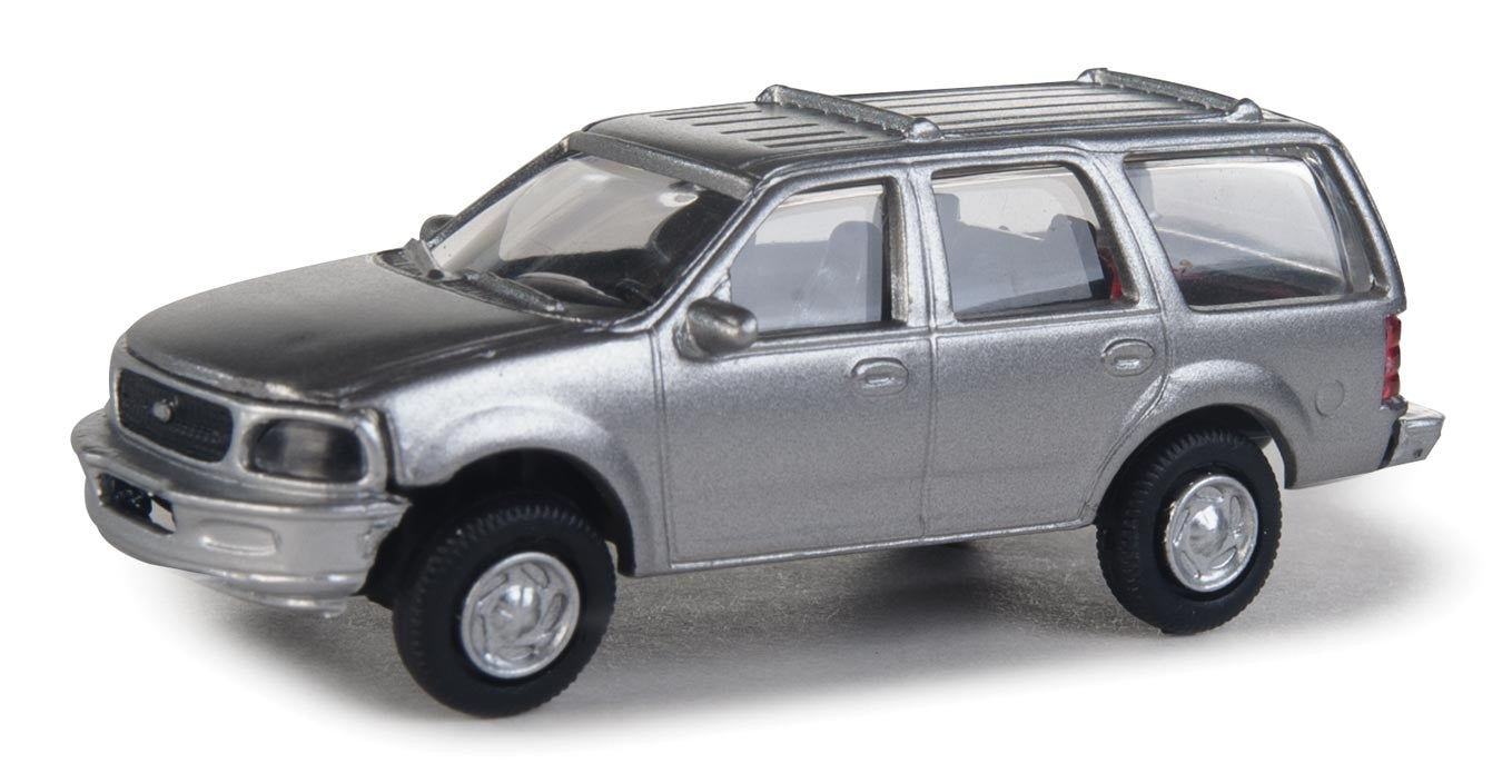 Walthers 949-12043 HO Scale Silver Ford Expedition Special Service Vehicle with Police Decals 