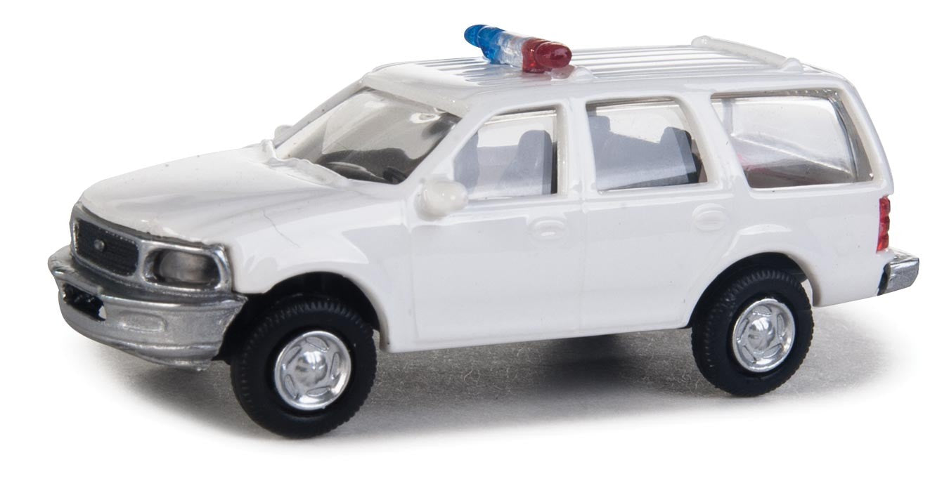 Walthers 949-12044 HO Scale White Ford Expedition Special Service Vehicle with Police Decals 