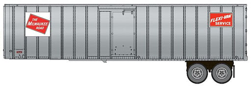 Walthers 949-2605 HO Scale Flexi-Van 40' Strick Trailer Milwaukee Road MILW 2-Pack