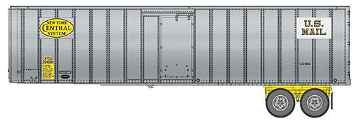 Walthers 949-2608 HO Scale Flexi-Van 40' Strick Trailer New York Central "US Mail" NYC 2-Pack