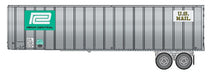 Walthers 949-2610 HO Scale Flexi-Van 40' Strick Trailer Penn Central "US MAIL" PC 2-Pack