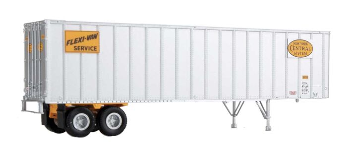 Walthers 949-2611 HO Scale Flexi-Van 40' Strick Trailer NYC/P&LE 2-Pack
