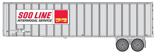 Walthers 949-2613 HO Scale Flexi-Van 40' Strick Trailer SOO Line 2-Pack