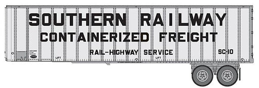 Walthers 949-2614 HO Scale Flexi-Van 40' Strick Trailer Southern Railway 2-Pack