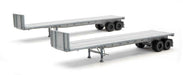 Walthers 949-2700 HO Scale Undecorated Flatbed Trailer 2-Pack