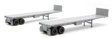 Walthers 949-2700 HO Scale Undecorated Flatbed Trailer 2-Pack