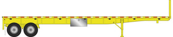 Walthers 949-2702 HO Scale Yellow Flatbed Trailer 2-Pack