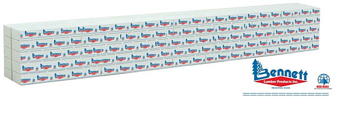 Walthers 949-3162 HO Lumber Load for 72' Centerbeam Flatcar Bennett Lumber