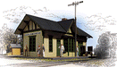 Walthers Cornerstone 933-2707 O Scale Cream and Green Golden Valley Depot - NOS
