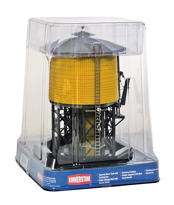 Walthers Cornerstone 933-2813 HO Scale Wood Water Tank Yellow Ochre Built-Up