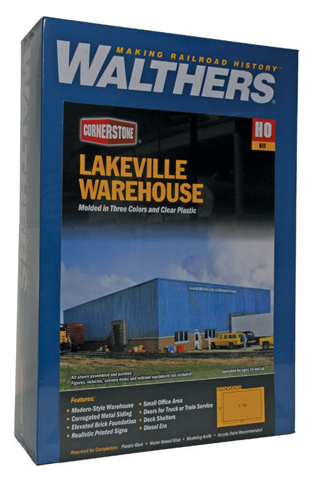 Walthers Cornerstone 933-2917 HO Scale Lakeville Modern Warehouse Kit