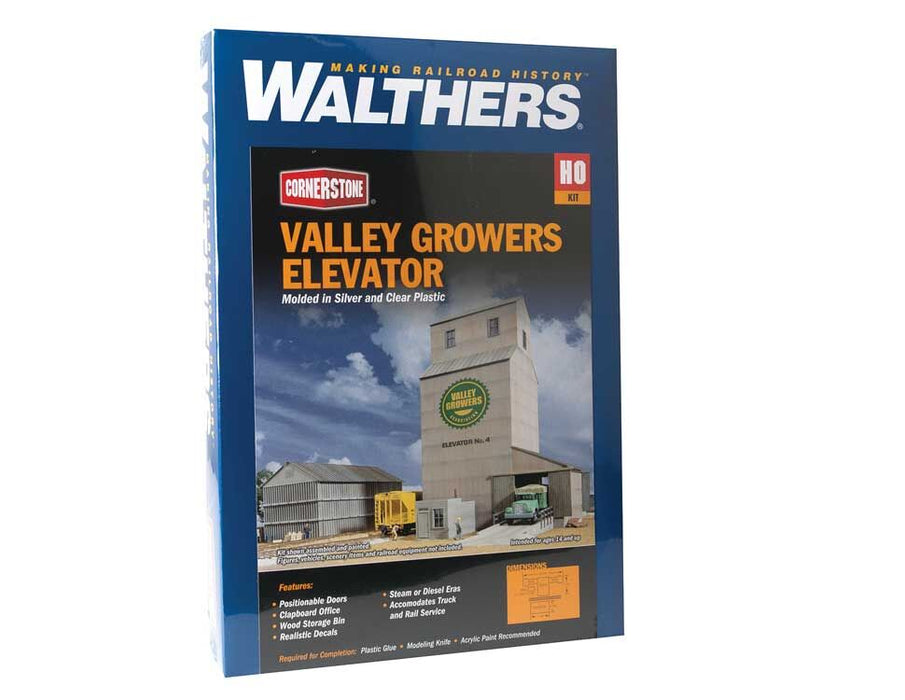 Walthers Cornerstone 933-3096 HO Scale Valley Growers Association Elevator Structure Kit