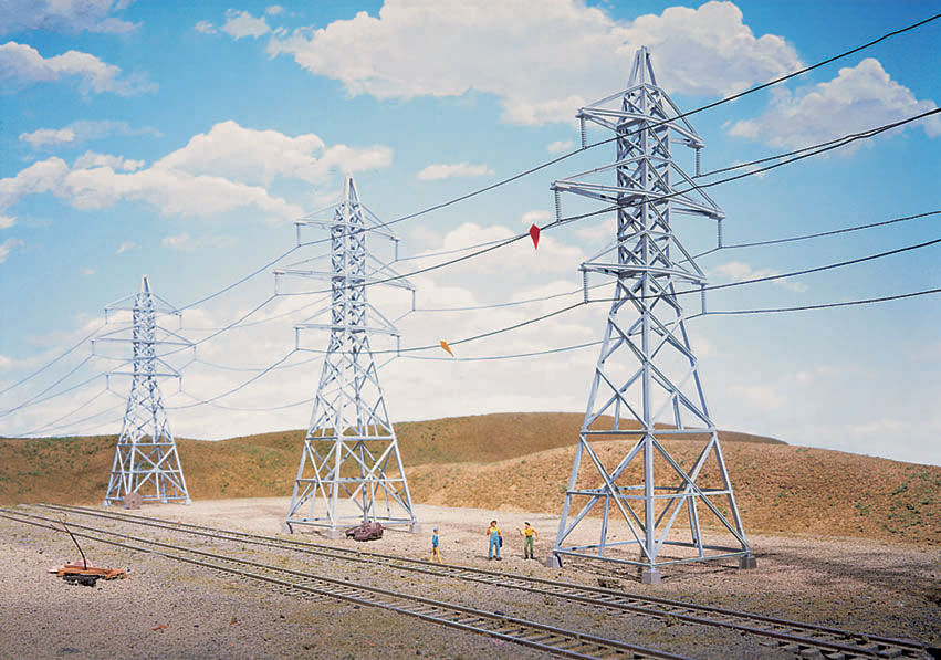 Walthers Cornerstone 933-3121 Transmission Towers Kit 4 Pack