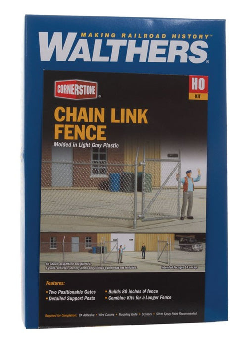 Walthers Cornerstone 933-3125 HO Scale Chain Link Fence Kit