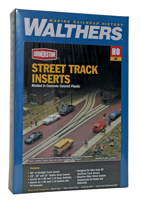 Walthers Cornerstone 933-3140 HO Scale Street Track Insert Kit