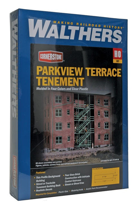 Walthers Cornerstone 933-3177 HO Scale Parkview Terrace Background Building Kit